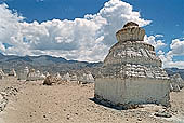 Ladakh - A large group of chortens close to Shey palace